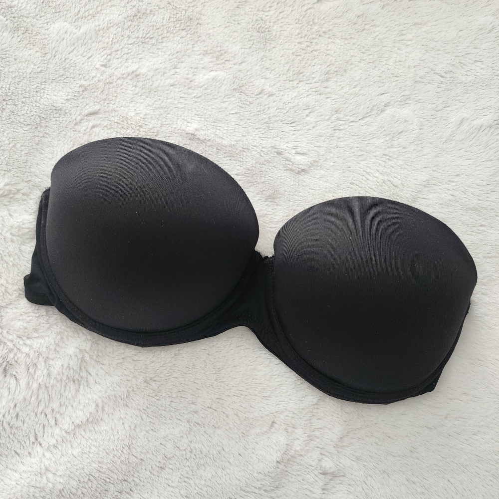 PINK Victoria's Secret 34C black Push up trapless Bra